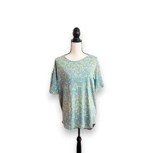 4/$8 LuLaRoe Green Relaxed Short Sleeve T-Shirt Tunic
